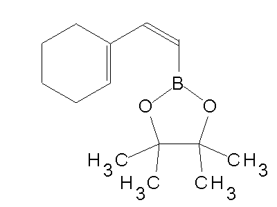 Chemical structure of (Z)-2-(1-cyclohexenylvinyl)-4,4,5,5-tetramethyl-1,3,2-dioxaborolane