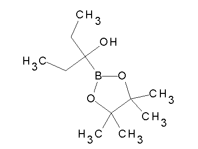 Chemical structure of 3-(4,4,5,5-tetramethyl-1,3,2-dioxaborolan-2-yl)pentan-3-ol