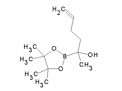Chemical structure of 2-(4,4,5,5-tetramethyl-1,3,2-dioxoborolan-2-yl)hex-5-en-2-ol
