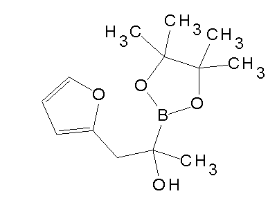 Chemical structure of 1-(furan-2-yl)-2-(4,4,5,5-tetramethyl-1,3,2-dioxaborolan-2-yl)propan-2-ol