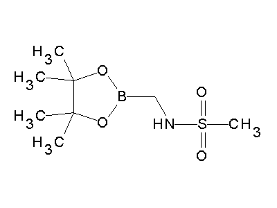 Chemical structure of pinacol (methanesulfonylamino)methaneboronate