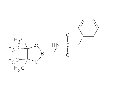 Chemical structure of pinacol (phenylmethanesulfonylamino)methaneboronate