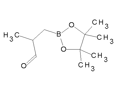 Chemical structure of 2-methyl-3-(4,4,5,5-tetramethyl-1,3,2-dioxaborolan-2-yl)propanal
