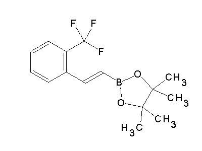 Chemical structure of (E)-4,4,5,5-tetramethyl-2-(2-(trifluoromethyl)styryl)-1,3,2-dioxaborolane