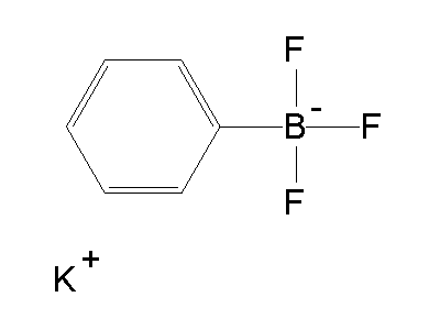 Chemical structure of potassium (phenyl)trifluoroborate