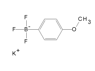 Chemical structure of potassium trifluoro-4-methoxyphenylborate