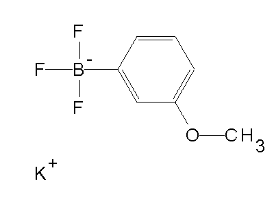 Chemical structure of potassium 3-methoxyphenyltrifluoroborate
