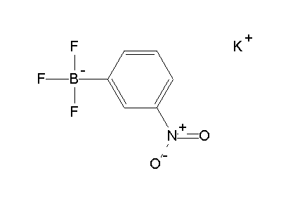 Chemical structure of potassium 3-nitrophenyltrifluoroborate