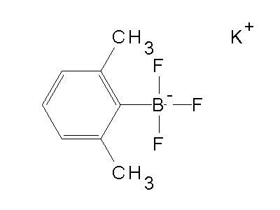 Chemical structure of potassium 2,6-dimethylphenyltrifluoroborate