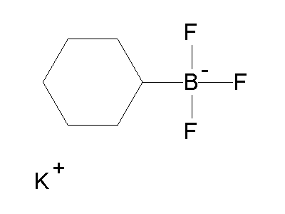 Chemical structure of potassium cyclohexyltrifluoroborate