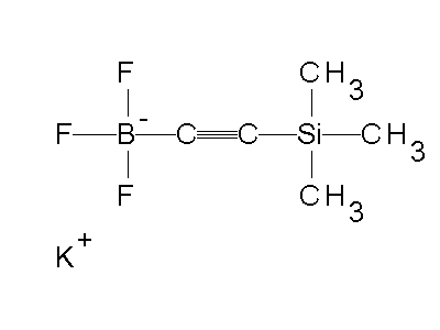 Chemical structure of potassium trimethylsilylethynyltrifluoroborate