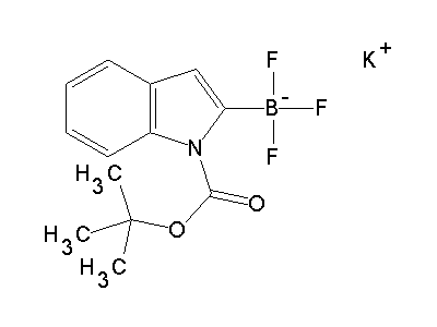 Chemical structure of potassium N-Boc-indole-2-trifluoroborate