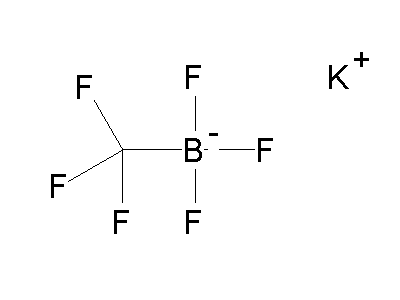 Chemical structure of potassium trifluorotrifluoromethylborate
