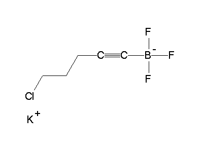 Chemical structure of potassium (5-chloro-1-pentyn-1-yl)trifluoroborate