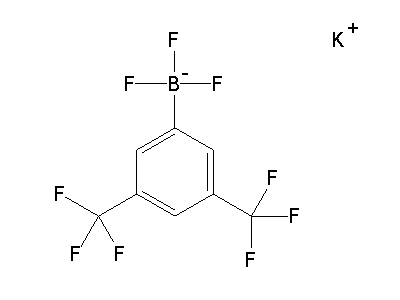 Chemical structure of potassium 3,5-bis(trifluoromethyl)phenyltrifluoroborate
