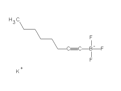 Chemical structure of potassium (1-octyn-1-yl)-trifluoroborate