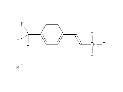 Chemical structure of potassium (E)-2-[4-(trifluoromethyl)phenyl]vinyltrifluoroborate