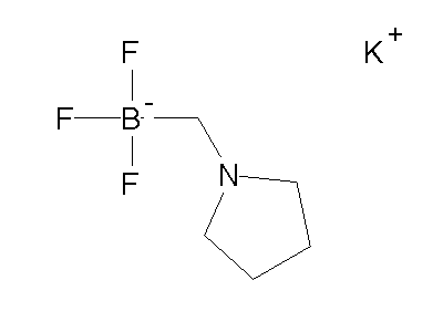 Chemical structure of potassium pyrrolidine-1-methyltrifluoroborate