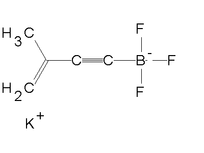 Chemical structure of potassium (2-methyl-1-buten-3-yn-4-yl)trifluoroborate