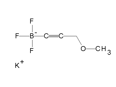 Chemical structure of potassium (3-methoxypropynyl)trifluoroborate