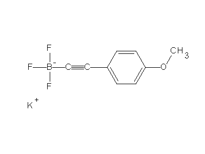 Chemical structure of potassium (4-methoxyphenylethynyl)trifluoroborate