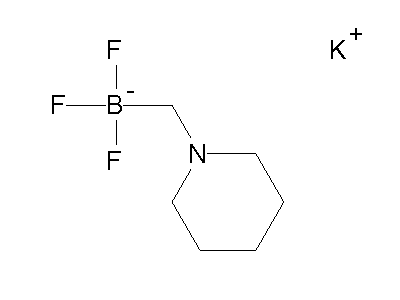 Chemical structure of potassium 1-(trifluoroboratomethyl)piperidine