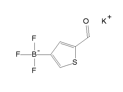 Chemical structure of potassium 2-formylthiophene-4-trifluoroborate