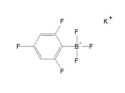 Chemical structure of potassium 2,4,6-trifluorophenyltrifluoroborate