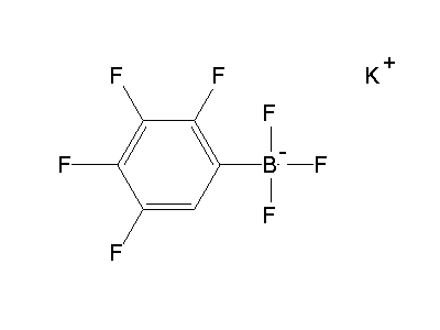 Chemical structure of potassium 2,3,4,5-tetrafluorophenyltrifluoroborate