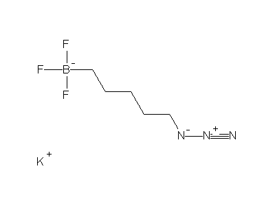 Chemical structure of potassium 5-azidopentyltrifluoroborate