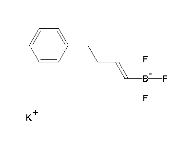 Chemical structure of potassium (E)-4-phenylbut-1-enyltrifluoroborate