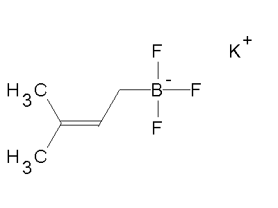 Chemical structure of potassium trifluoro(3-methyl-2-butenyl)borate