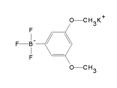 Chemical structure of potassium (3,5-dimethoxyphenyl)trifluoroborate