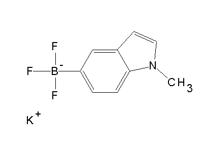 Chemical structure of potassium N-methyl-indol-5-yltrifluoroborate