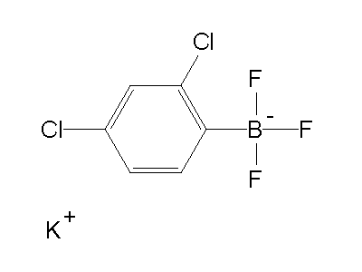Chemical structure of potassium (2,4-dichlorophenyl)-trifluoroboranuide
