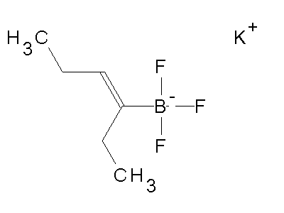 Chemical structure of potassium trans-1-ethylbut-1-enyl trifluoroborate