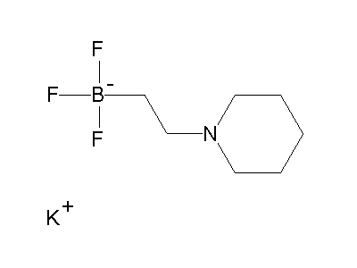 Chemical structure of potassium 2-(1-piperidino)ethyltrifluoroborate