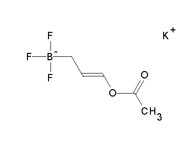 Chemical structure of potassium trifluoro(3-acetoxy-2-propenyl)borate