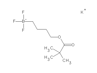 Chemical structure of potassium 4-(pivaloyloxy)butyltrifluoroborate
