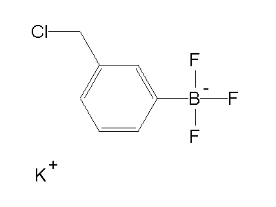 Chemical structure of potassium 3-(chloromethyl)phenyltrifluoroborate