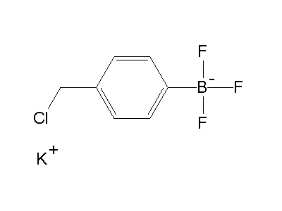Chemical structure of potassium 4-(chloromethyl)phenyltrifluoroborate