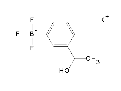 Chemical structure of potassium 3-(1-hydroxyethyl)phenyltrifluoroborate