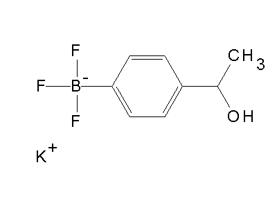 Chemical structure of potassium 4-(1-hydroxyethyl)phenyltrifluoroborate