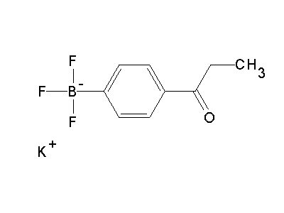 Chemical structure of potassium 4-(1-propionyl)phenyltrifluoroborate