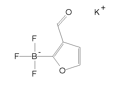 Chemical structure of potassium 3-formylfuran-2-trifluoroborate