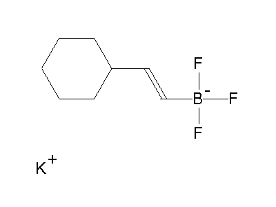 Chemical structure of potassium (E)-(2-cyclohexylvinyl)trifluoroborate