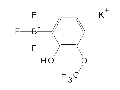 Chemical structure of potassium trifluoro-(2-hydroxy-3-methoxyphenyl)boranuide