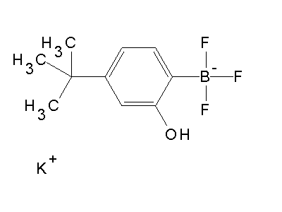 Chemical structure of potassium (4-tert-butyl-2-hydroxyphenyl)-trifluoroboranuide