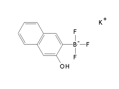 Chemical structure of potassium trifluoro-(3-hydroxynaphthalen-2-yl)boranuide