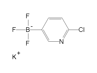 Chemical structure of potassium 2-chloropyridine-5-trifluoroborate